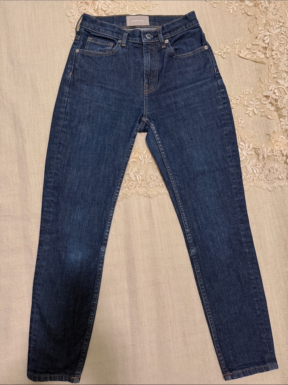 Everlane women’s Dark Blue Skinny High-Rise Jeans